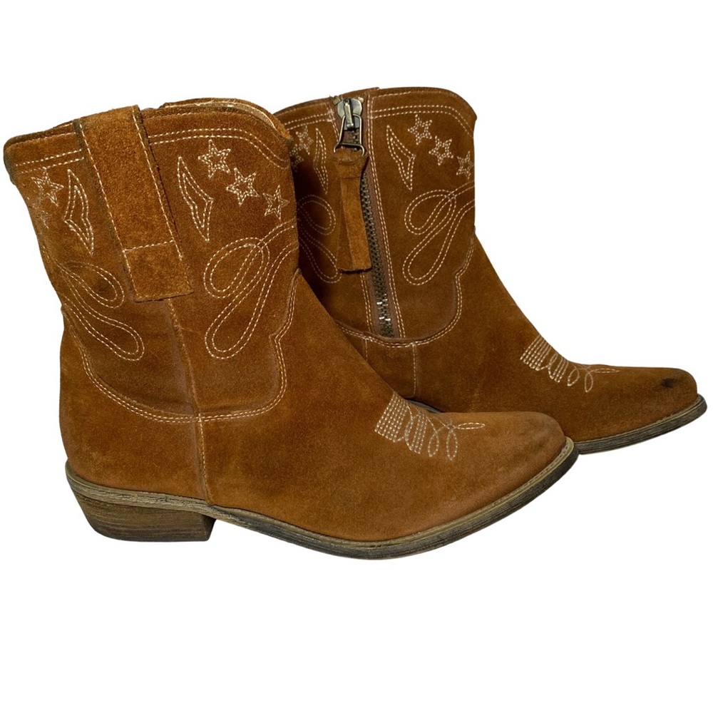 Suede Cowgirl Ankle Boots – Dust Witch Edition – Size 6.5 – $23
